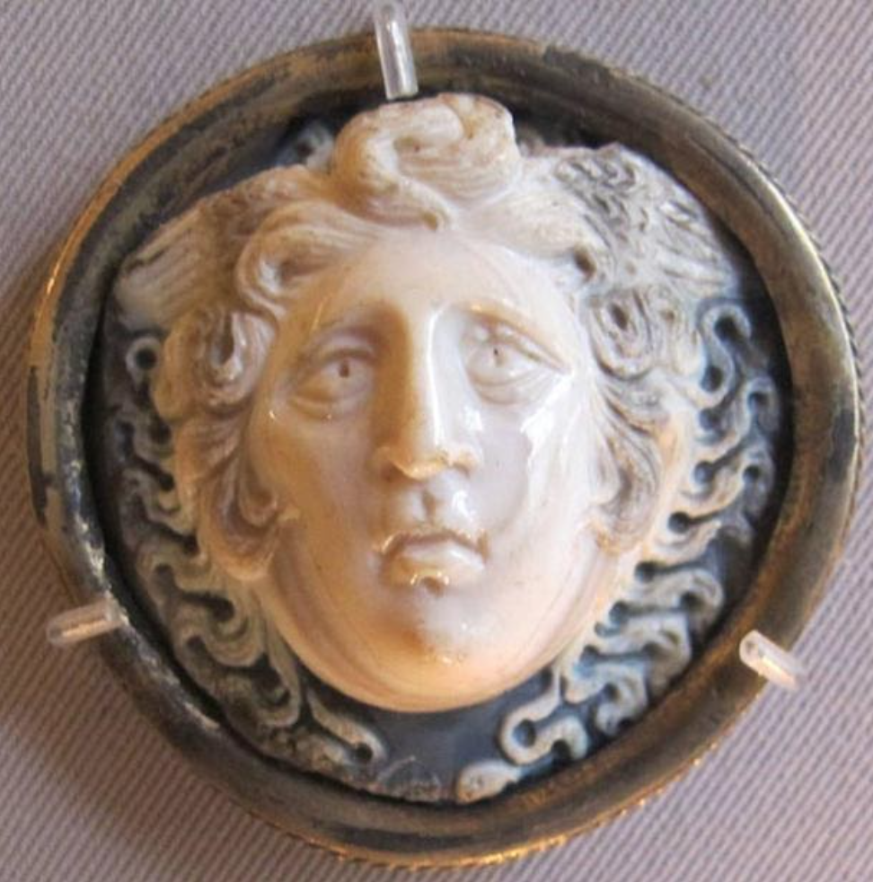 A Roman cameo of Medusa’s head