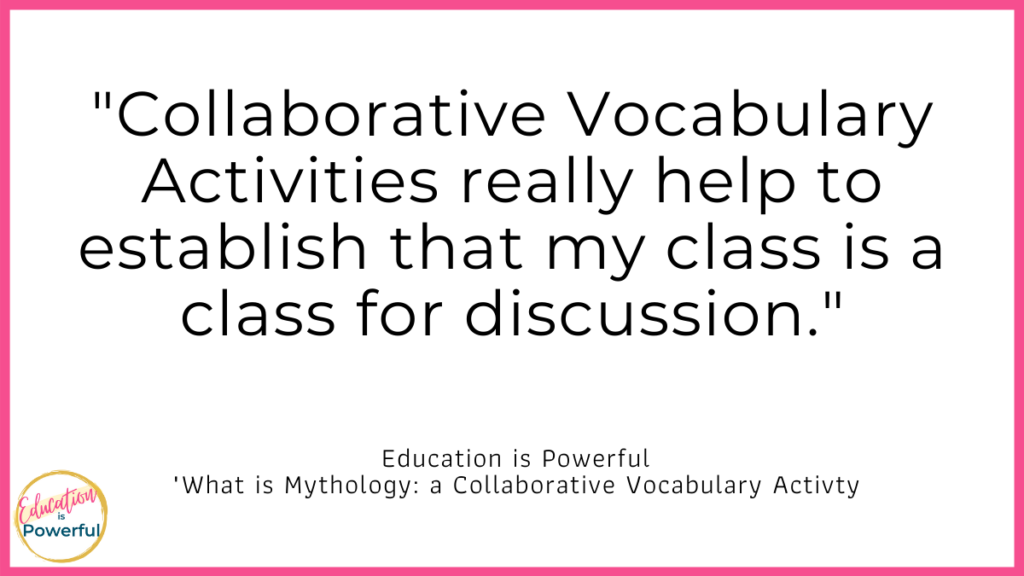 Collaborative Vocabulary Activities