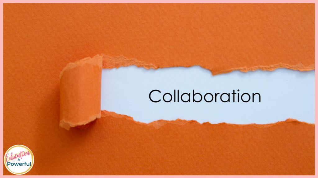 Collaborative Vocabulary Activity Collaboration Words