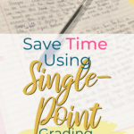 Save Time Using Single-Point Grading Rubrics Pinterest Pin