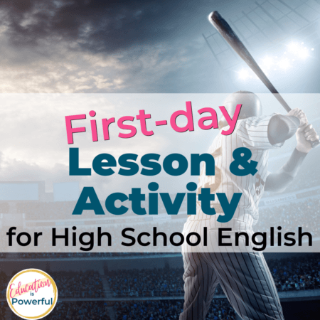 First Day Lesson and Activity for High School English