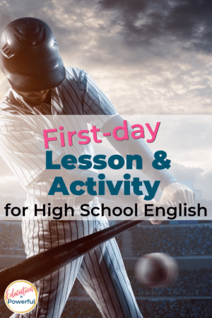 First Day Lesson and Activity for High School English