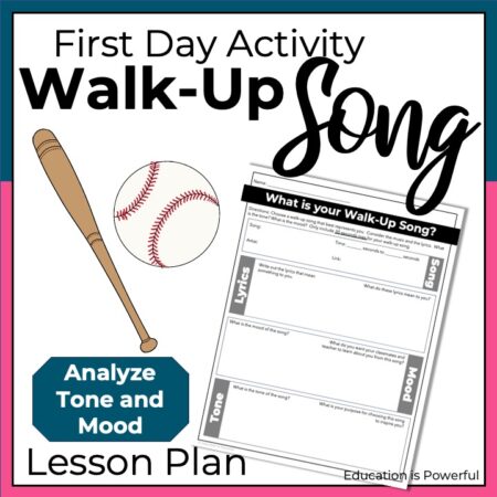 First day lesson - Walk-Up Song Activity