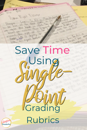 Save Time Using Single-Point Grading Rubrics Pinterest Pin